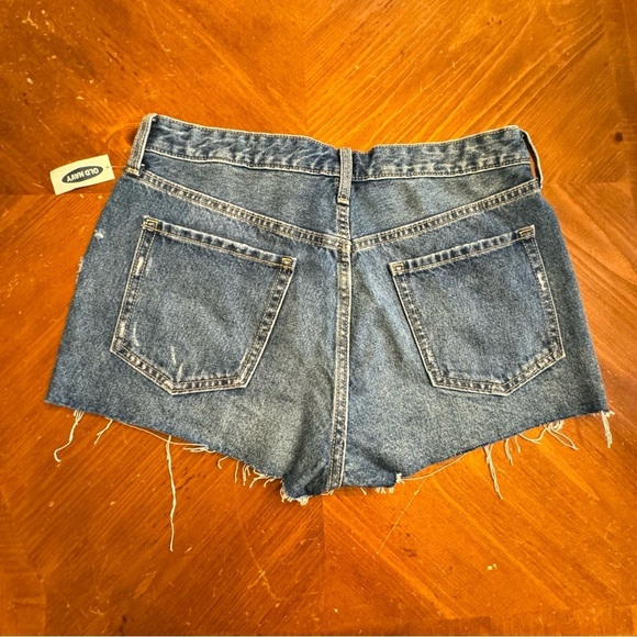 Old Navy OG Short Button Fly Hi Rise Patriotic Embellished Jean Shorts Size 10 - Picture 2 of 16